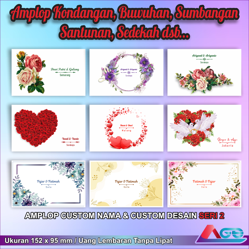 

Amplop Kondangan Custom Nama Seri 2 Amplop Buwuhan Sumbangan Sedekah Berperekat Sehari Jadi