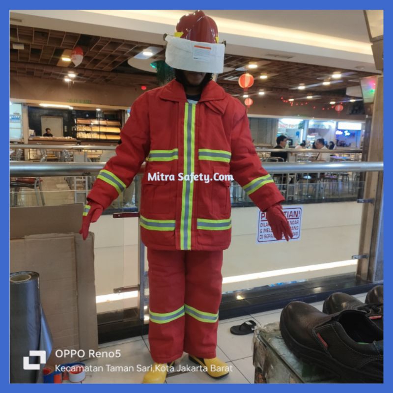 Baju Pemadam Kebakaran Full Set / Baju Pemadam Lengkap Murah