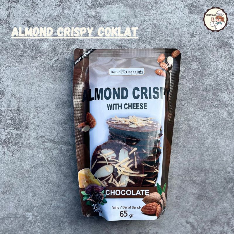 

CAMILAN KUE KERING ALMOND CRISPY WITH CHEESE COKELAT 65 GRAM SNACK ENAK MURAH OLEH-OLEH KHAS BATU MALANG