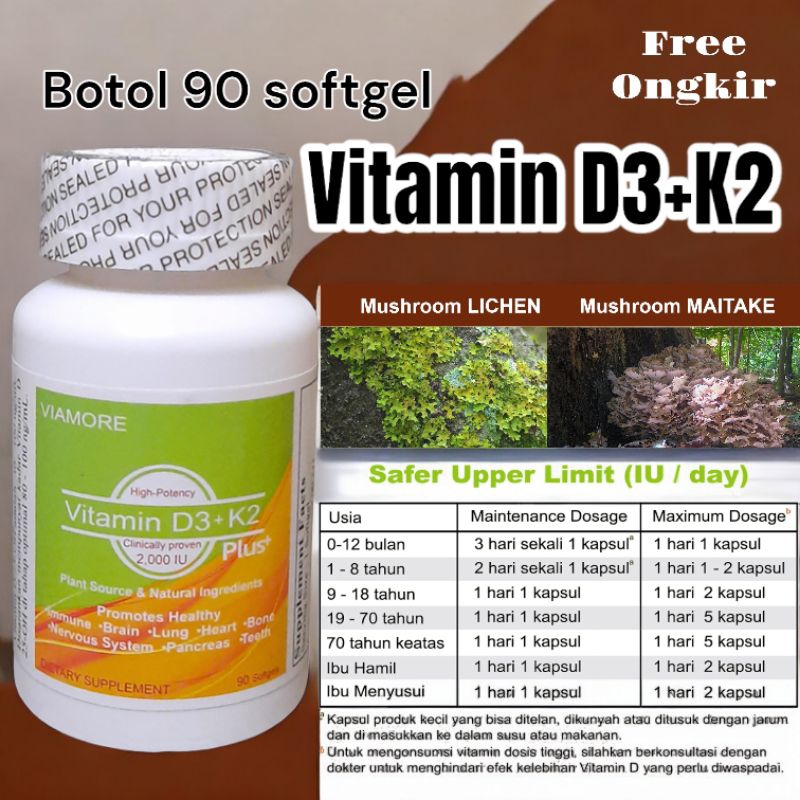 Vitamin D3 + K2 Plus Viamore