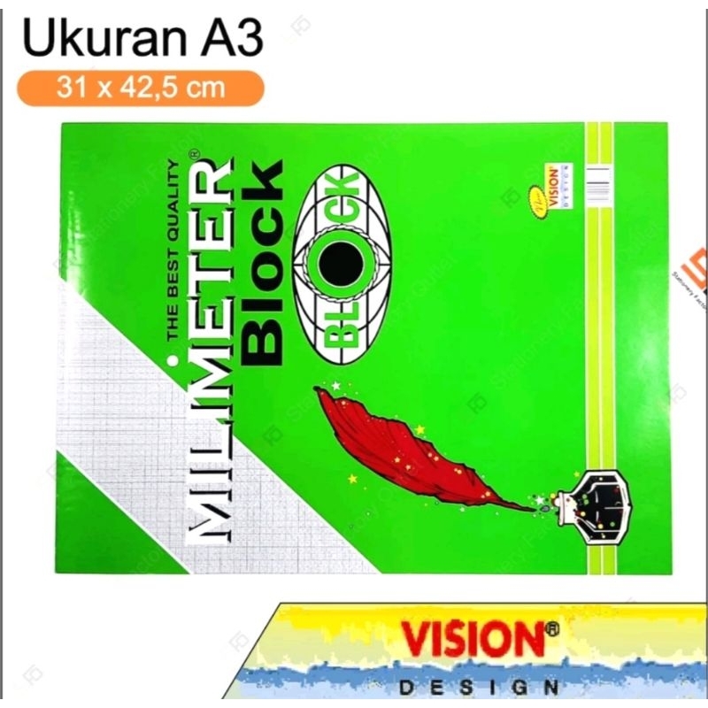 

Buku millimeter block A3 Visian / Millimeter block Besar