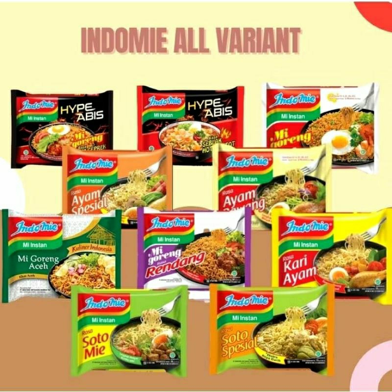 

Indomie goreng & mie kuah instan 85 gram