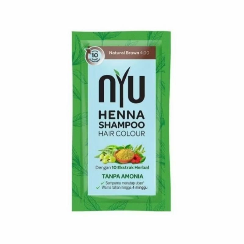 NYU Henna Shampoo Hair Colour Natural Brown
