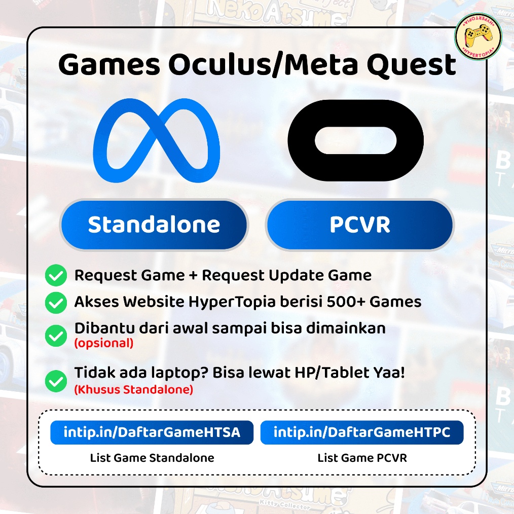 Games VR Oculus Meta Quest 1 2 3 Pro Garansi Termurah Full Version Free Update e P4Y3