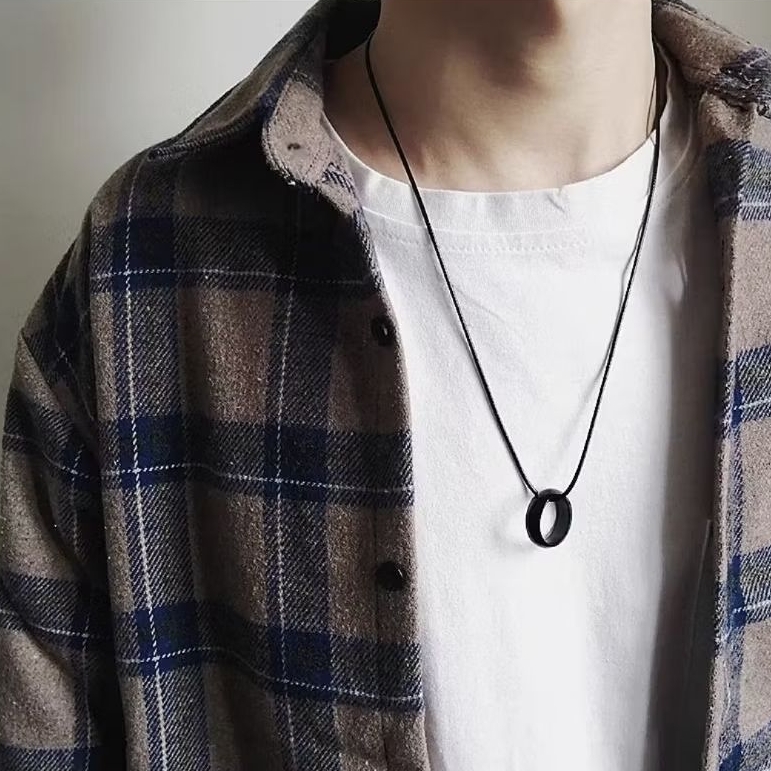 KALUNG TALI LIONTIN CINCIN PRIA DAN WANITA / KALUNG LIONTIN CINCIN TITANIUM