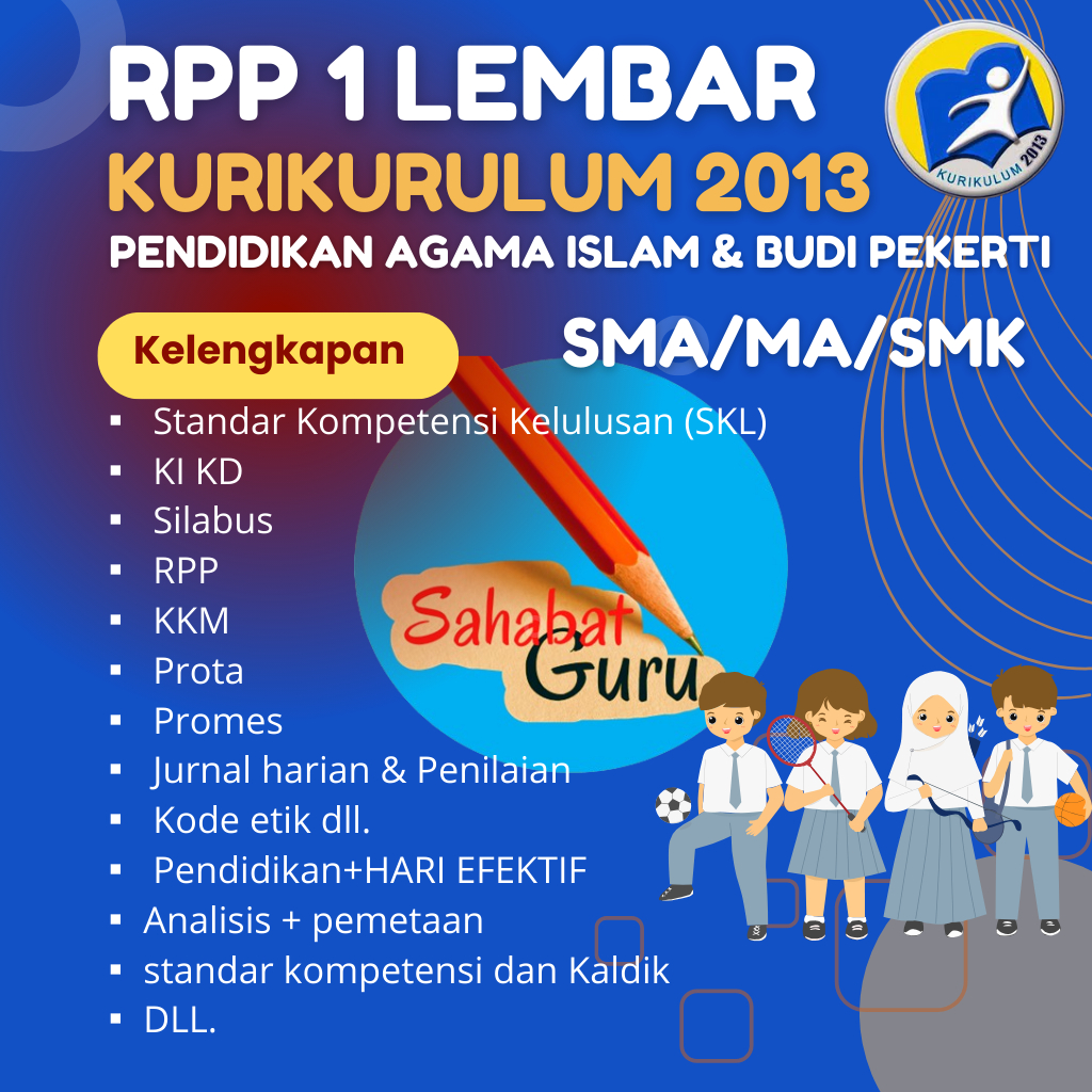 

RPP 1 LEMBAR PAI SMA/MA/SMK KURIKULUM 2013 LENGKAP