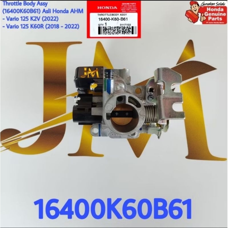 throttle body assy vario 125 led thn 2018-2021 asli honda 16400 k60 B61