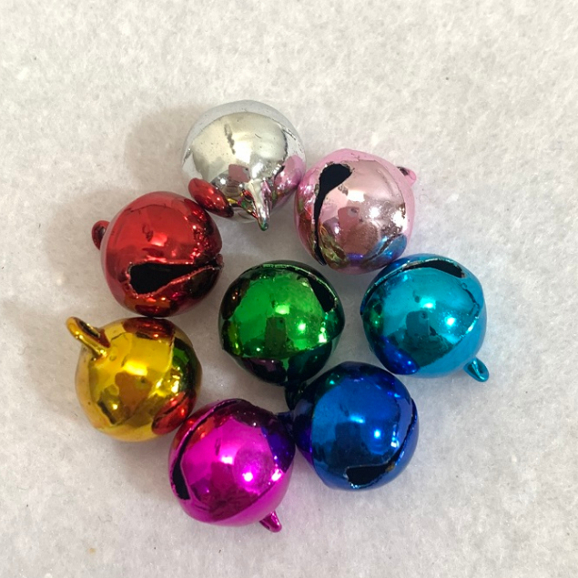 Lonceng Bell Gold Emas Bunyi 12mm Kecil Klintingan Charm Beads Kerajinan Alat Kerajinan Manik Printi