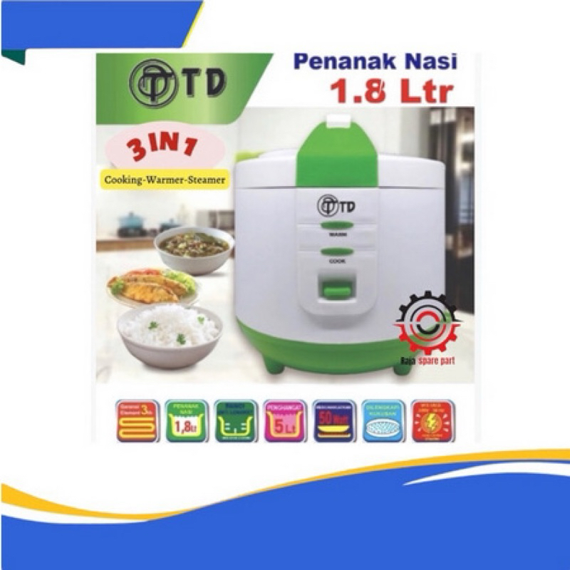 MAGIC COM 1,2/1,8 LITER TD (TWIN DOG) MC-108PL MC-102PL / MAGICOM MURAH - RICE COOKER - PENANAK NASI