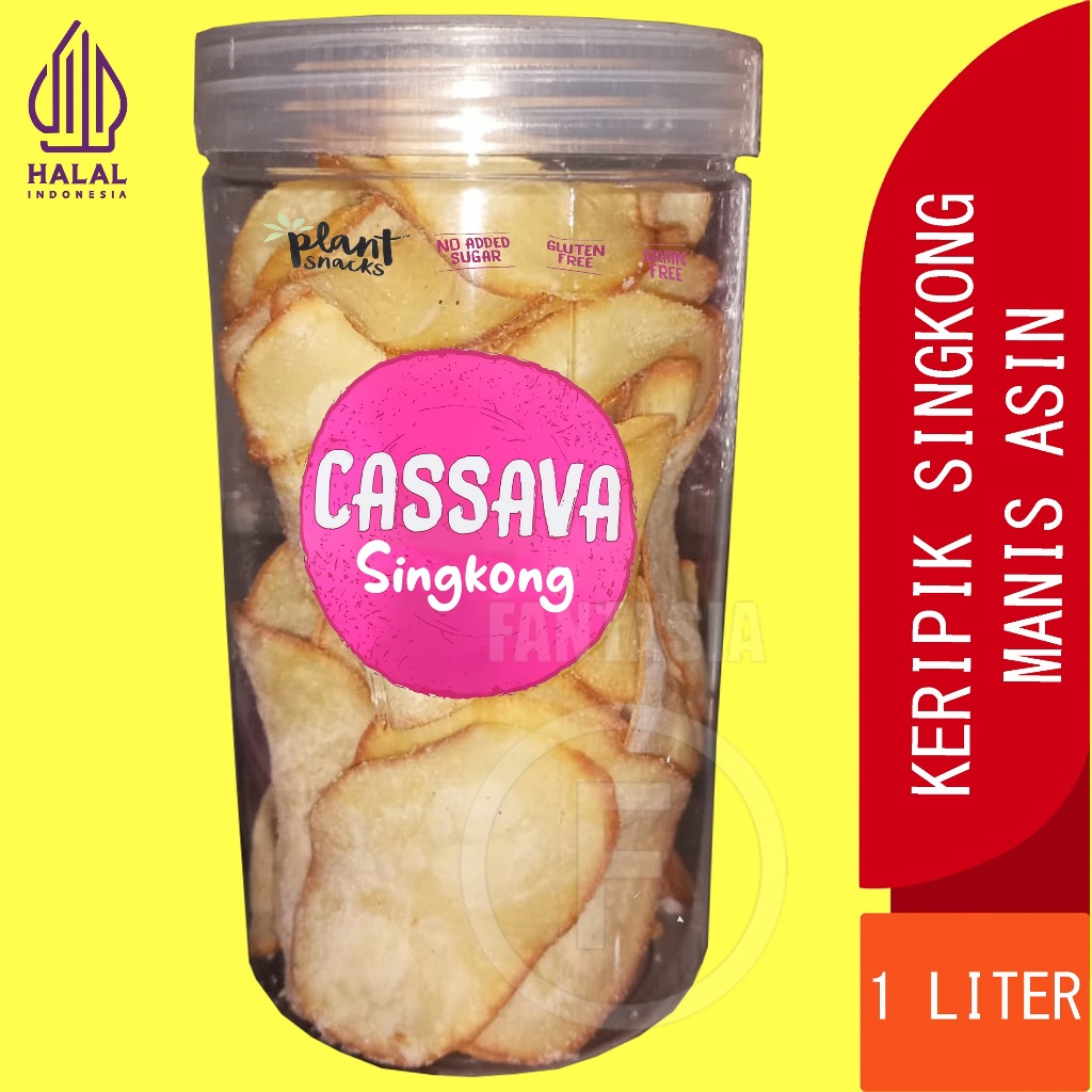 

CASSAVA SINGKONG KRISPY RASA MANIS ASIN HOME MADE FRESH 1 LITER TOPLES FUN CORNER