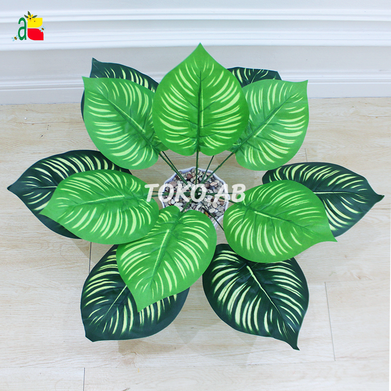 TANAMAN HIAS PLASTIK DAUN KELADI ZEBRA B8240 BUNGA ARTIFICIAL DEKORASI RUMAH AESTHETIC ARTIFICIAL