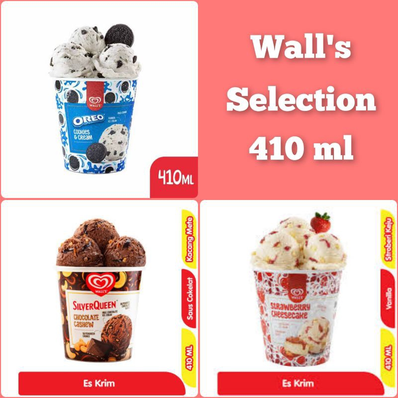 

walls selection 410 ml (silverqueen, oreo, strawberry)