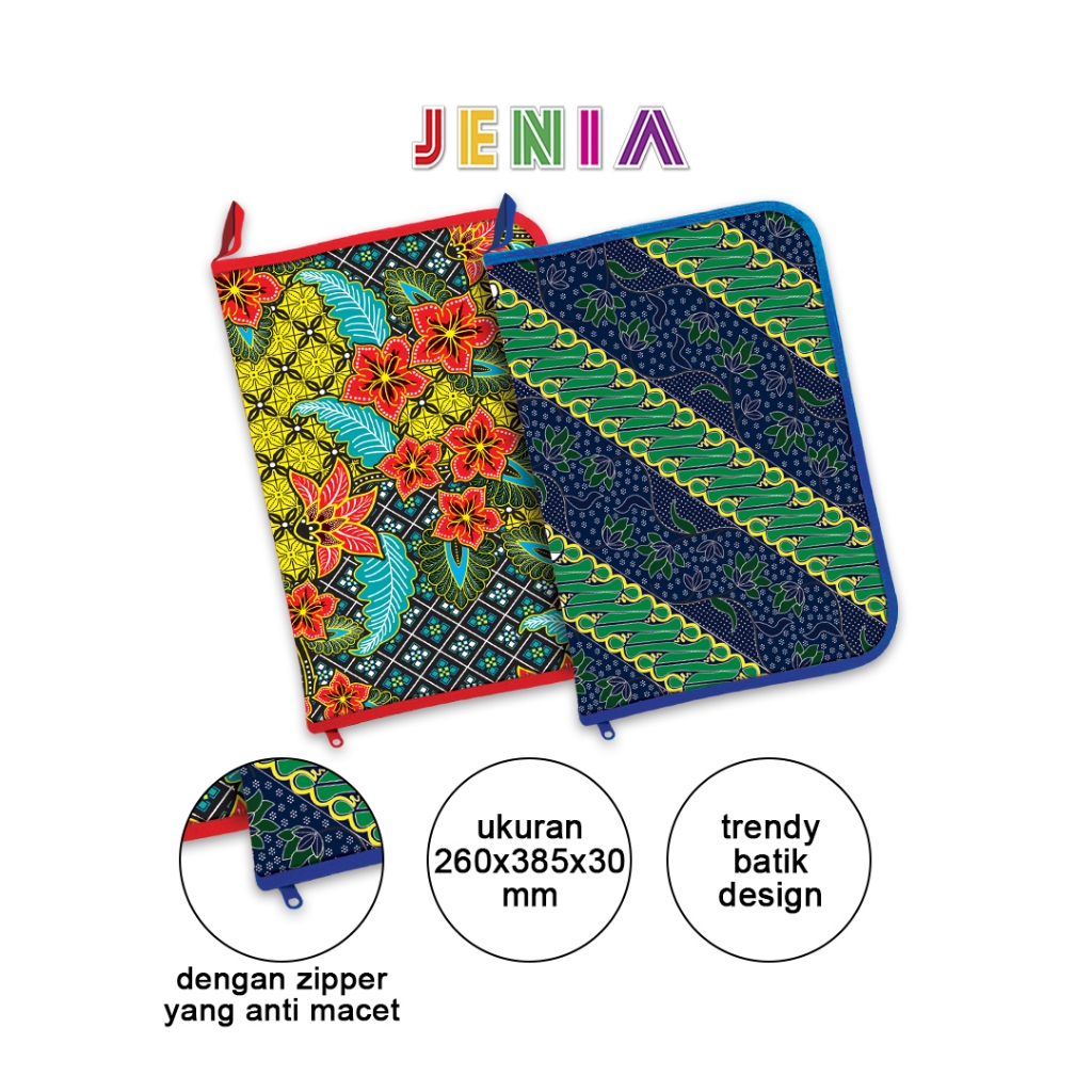 

Zipper Jaring Batik Jenia