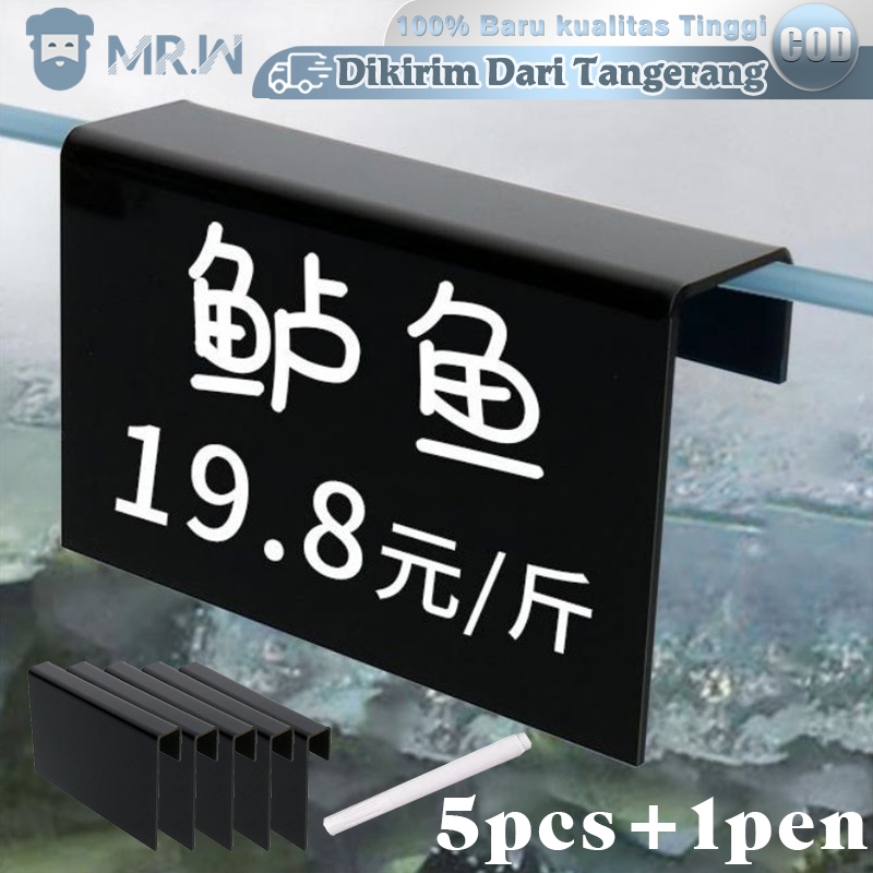 

5pcs Blackboard Mini Papan Tulis Kapur Mini Chalkboard Mini Dengan 1 Pena Untuk Supermarket