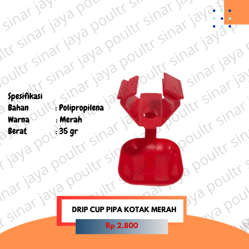 Drip cup pipa kotak / nipple minum ayam untuk pipa kotak tanpa nipple ayam broiler ayam layer