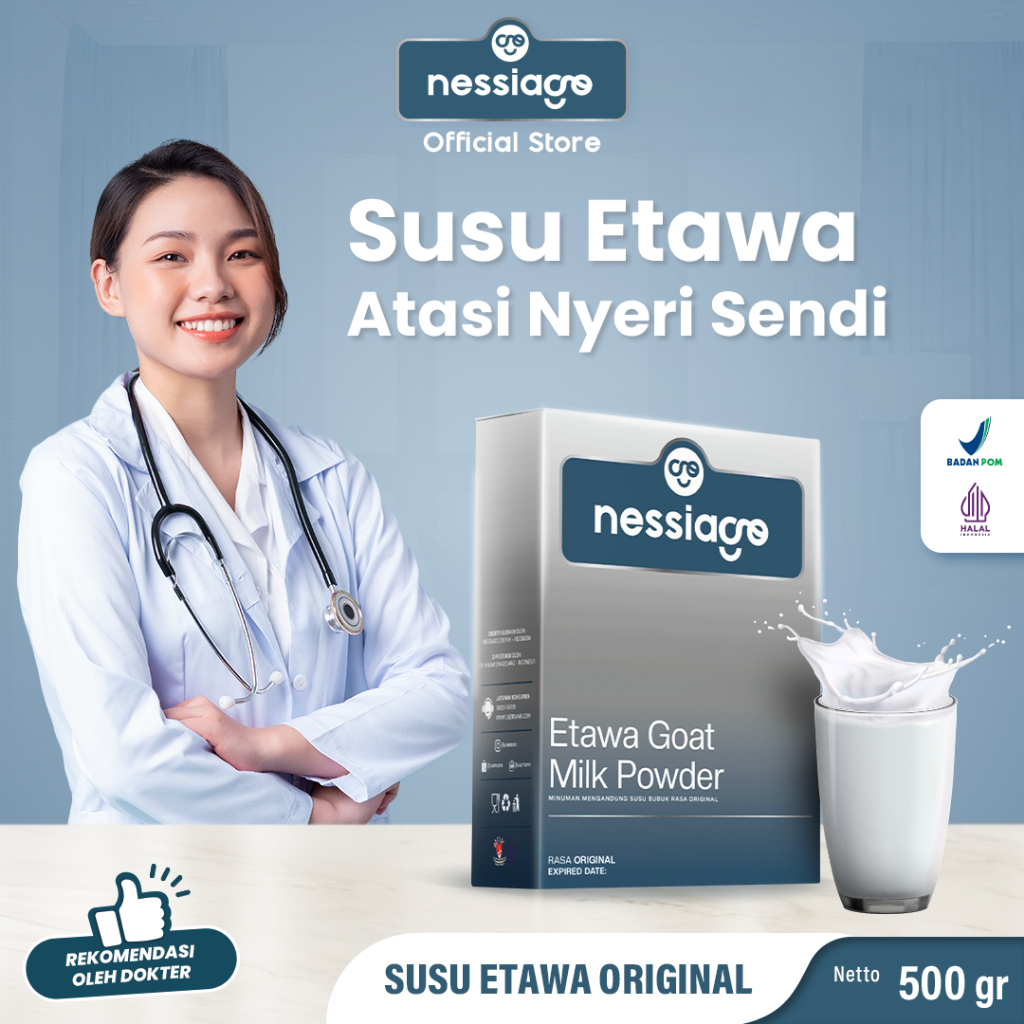 

Nessiago Susu Kambing Etawa Bubuk 1/2 KG Rasa Original | Ettawa Goat Milk Powder Drink COD Natural Asli Herbal Pemulihan Pengobatan Susu Etawa Atasi Nyeri Sendi