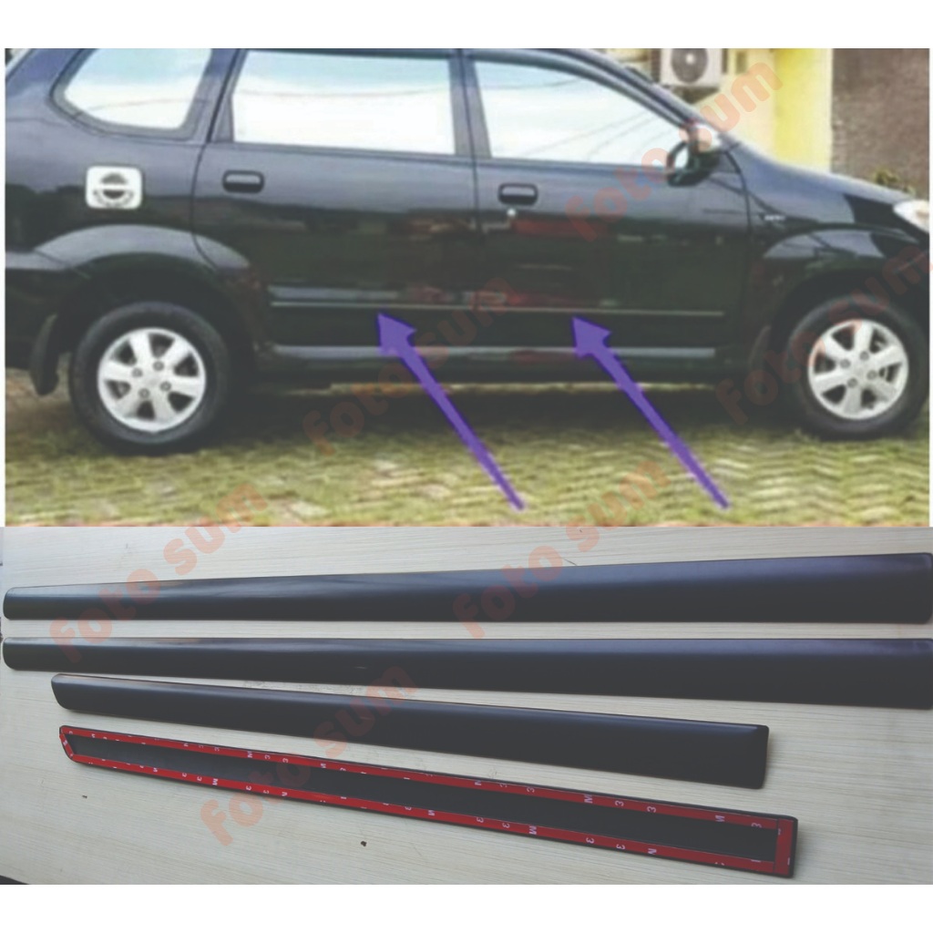 list body avanza xenia 2004 sampai 2011 hitam satu set 4 pcs