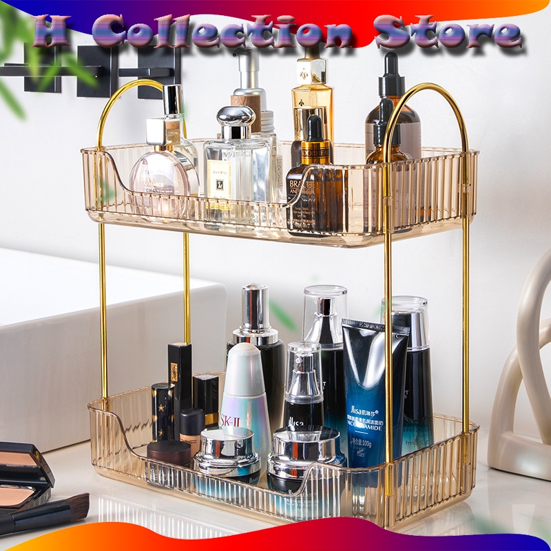 Rak Kosmetik Organizer Cosmetic Mewah Rak Kosmetik Gold Rack Wastafel Rak Rak Wastafel Rak Serbaguna