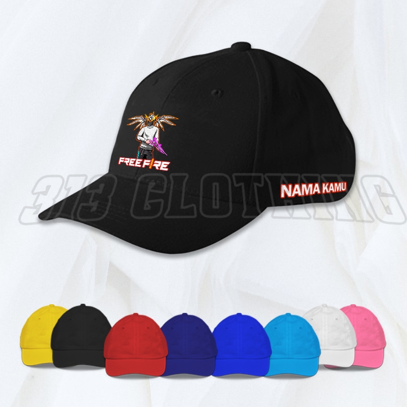 Topi Baseball Anak FF Free Fire Char SG 2 / Topi Anak FF SG 2 Free Fire Gratis Nama