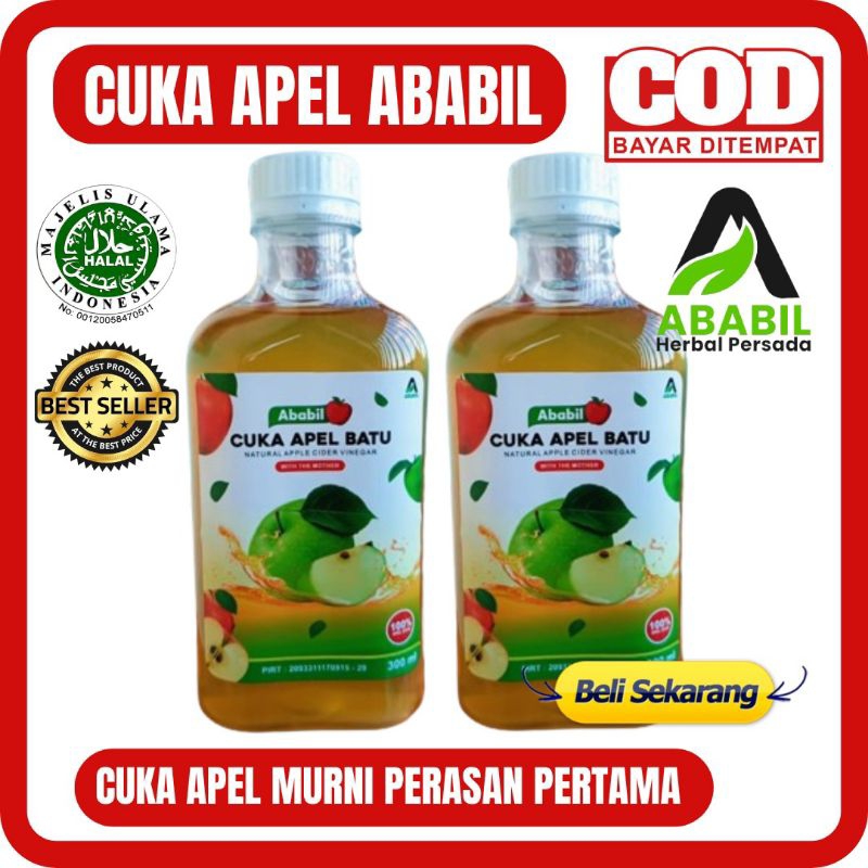 

[GARANSI ASLI] CUKA APEL ABABIL 300 ML - CUKA APEL BATU ABABIL SARI CUKA BUAH APEL APPLE CIDAR VINEGAR