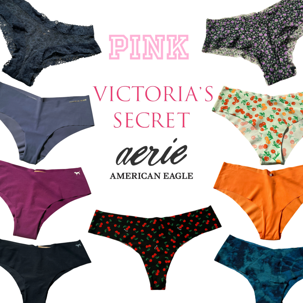 PINK VS Victoria Secret Aerie Panties Seamless Thong Cheeky Lingerie Celana Dalam Tanpa Jahitan Anti