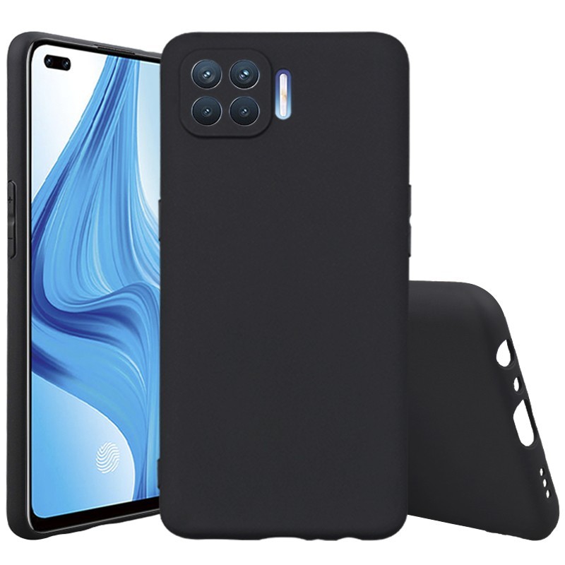 Case Oppo Reno 4F Case Softcase Black Matte Case Casing Oppo Reno4 F