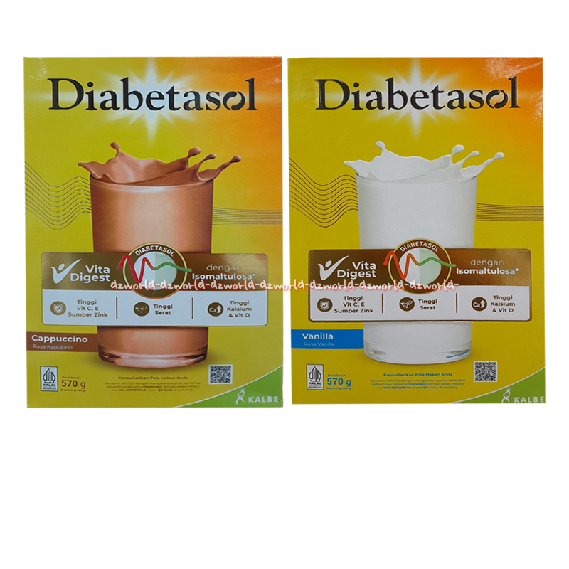 

Diabetasol 570gr Vita Digest Rasa Coklat Vanilla Susu Untuk Penderita Diabetes Dia Betasol Untuk Kalsium Tulang 570 gram Rendah Gula Low Sugar