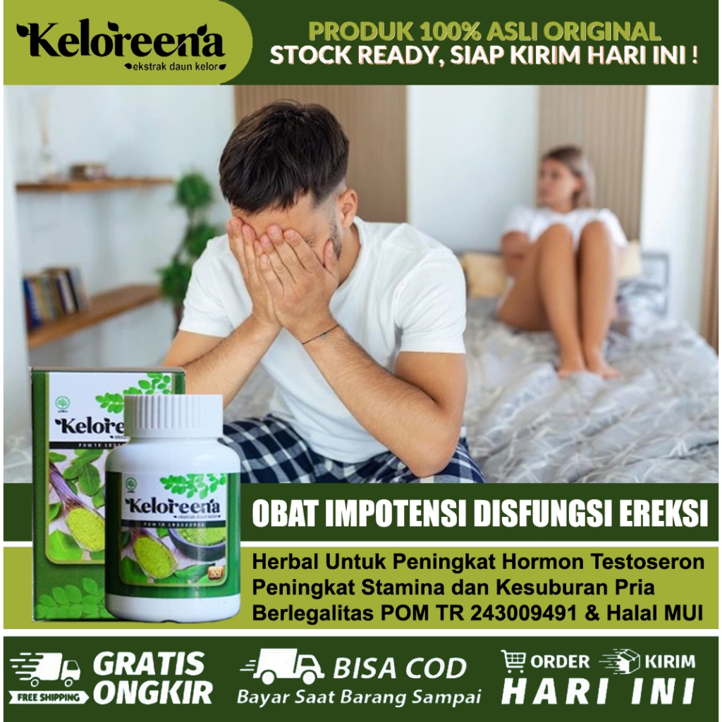 Obat Herbal Penyakit Impotensi Disfungsi Ereksi, Meningkatkan Hormon Testoseron | Kelorena 100% Asli