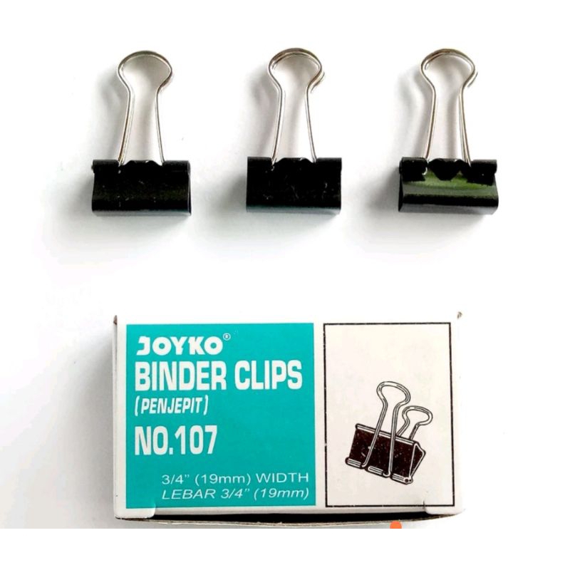 

BIBDER CLIPS JOYKO NO. 107 ISI 12 PCS (19 mm) 3/4