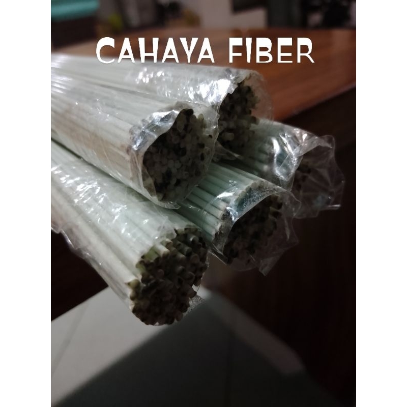 RUJI FIBER PUTIH SUSU IMPORT STIK (BATANG) 60 Cm, UK:1,mm,  2mm, 2,2mm, 2,5mm, 2,7mm, 3mm