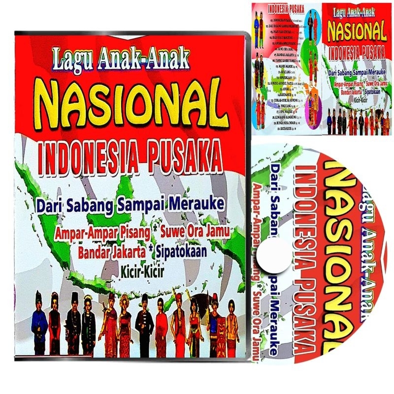 KASET VCD LAGU ANAK SEKOLAH NASIONAL INDONESIA RAYA-LAGU NASIONAL INDONESIA-LAGU KEMERDEKAAN INDONES