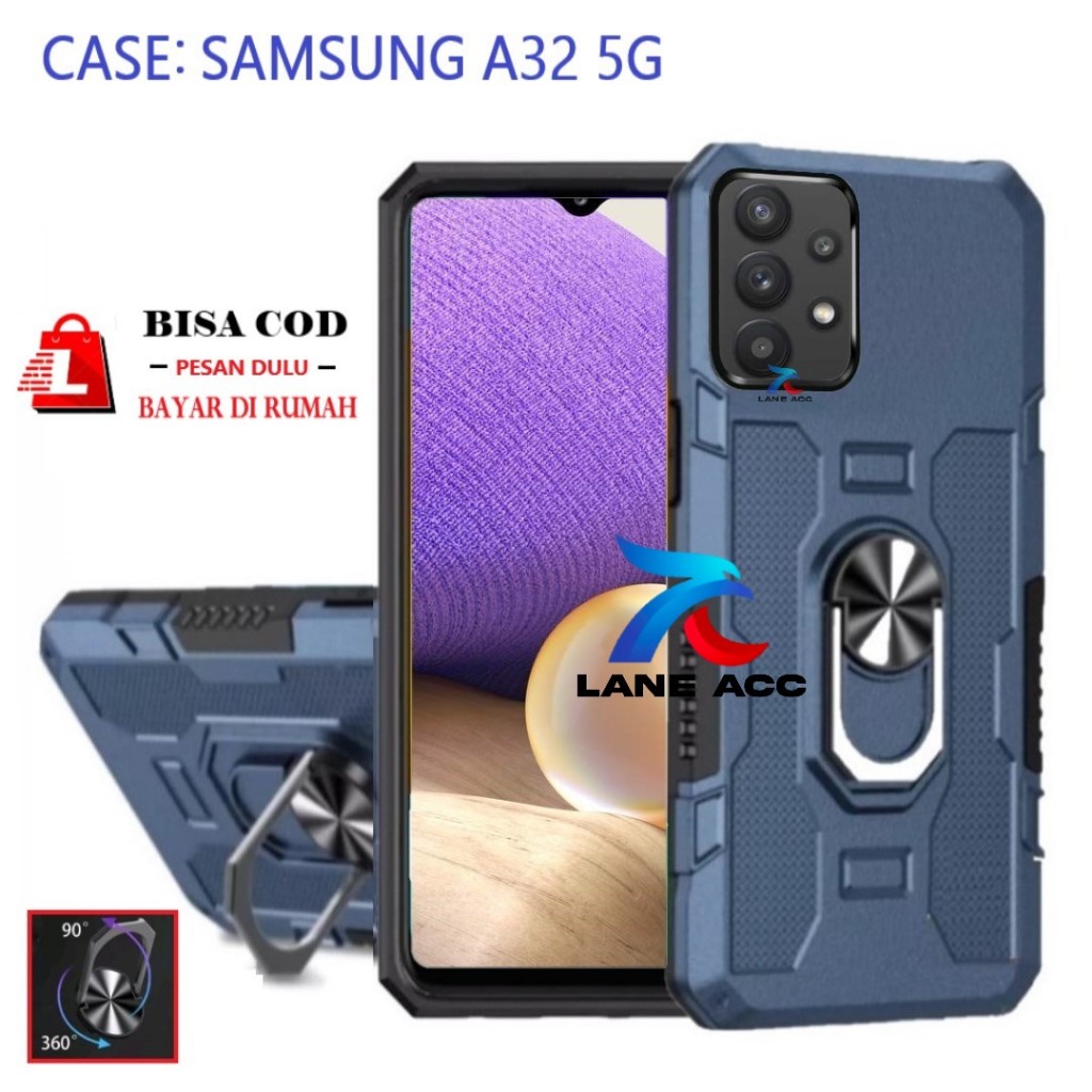 CASING HARD CASE SAMSUNG GALAXY A32 5G--HARD CASE STANDING  ROBOT  HIT EYE RING--SOFT CASE STANDING 