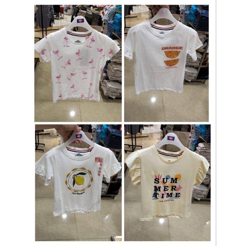 t-shirt / kaos anak perempuan size 4-12 tahun branded LEE COOPER KIDS GIRL
