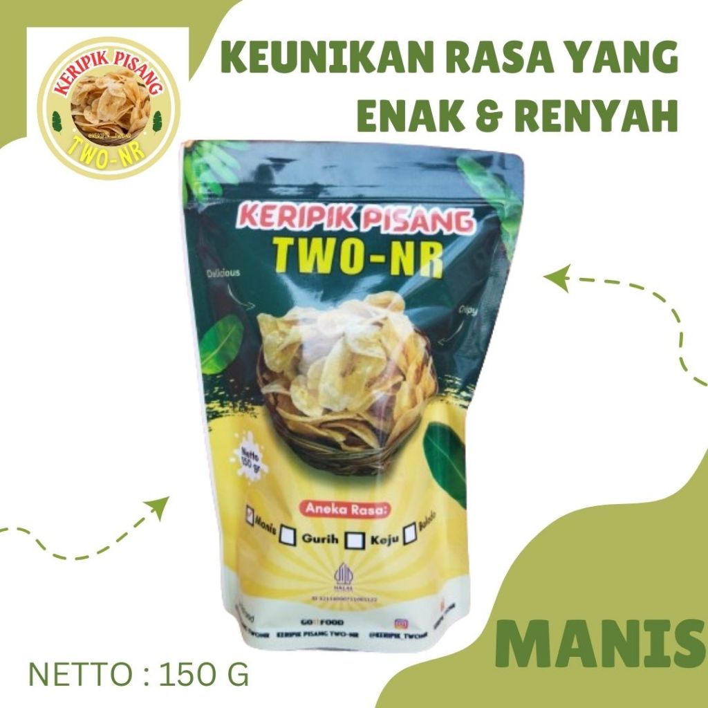 

Keripik Pisang Manis 150 Gram Enak Renyah TWO-NR