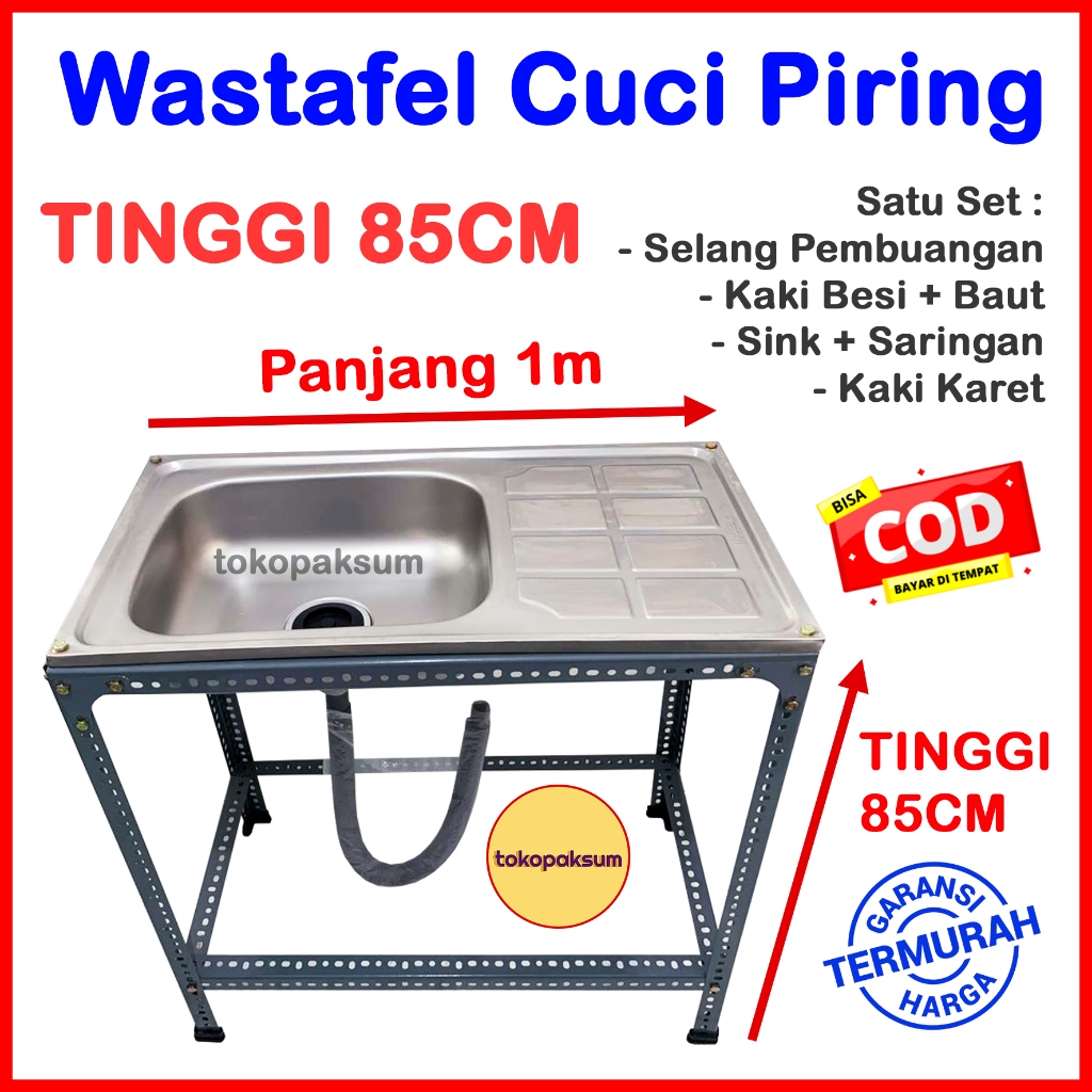 Wastafel Cuci Piring Portable Kitchen Sink Bak Cuci Piring Stainless