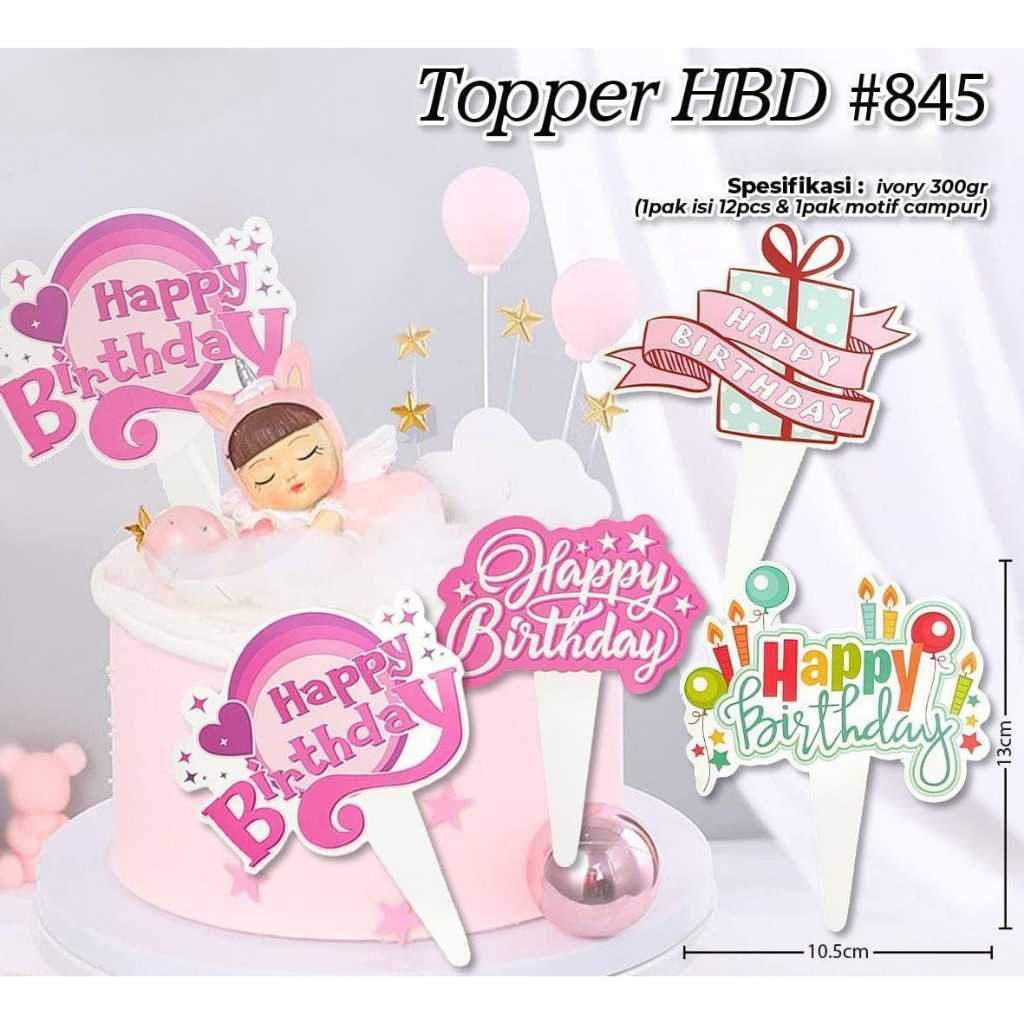 

Topper HBD 845| Topper Kue (1 Pak 24 Pcs)