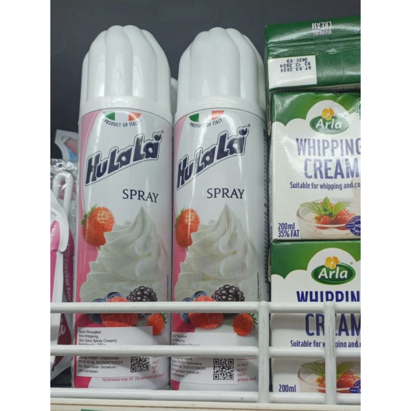 

hulala whipping cream spray can 250gr