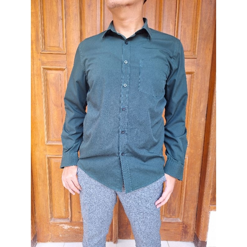 kemeja pria kantor merk male.id lengan panjang preloved second