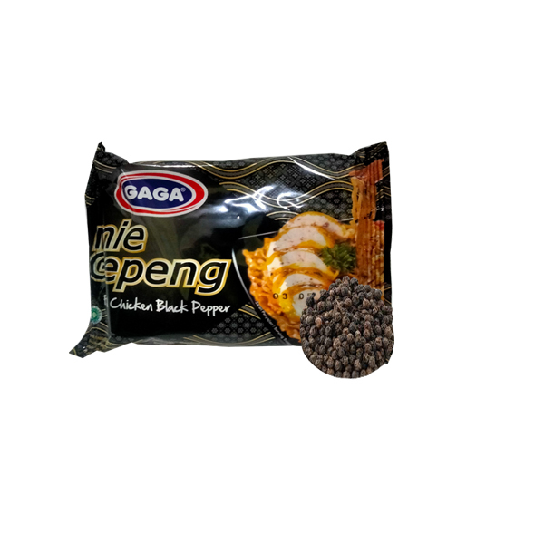 

Mie Instant Gaga Mie Gepeng Ayam Lada hitam 75 gr