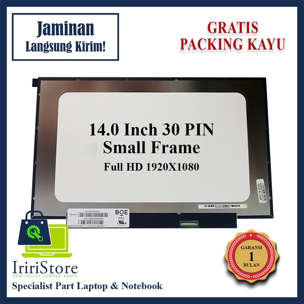 LED LCD Laptop ACER 14" SLIM 30 PIN FHD Small Frame