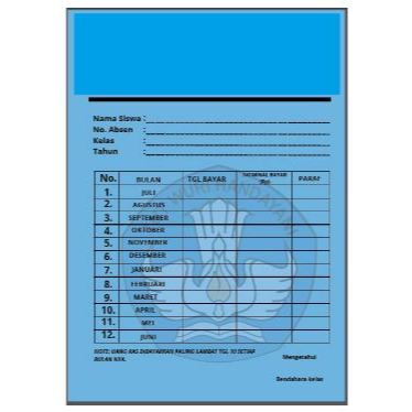 

kartu iuran bulanan cetak warna - kartu iuran bulanan warna