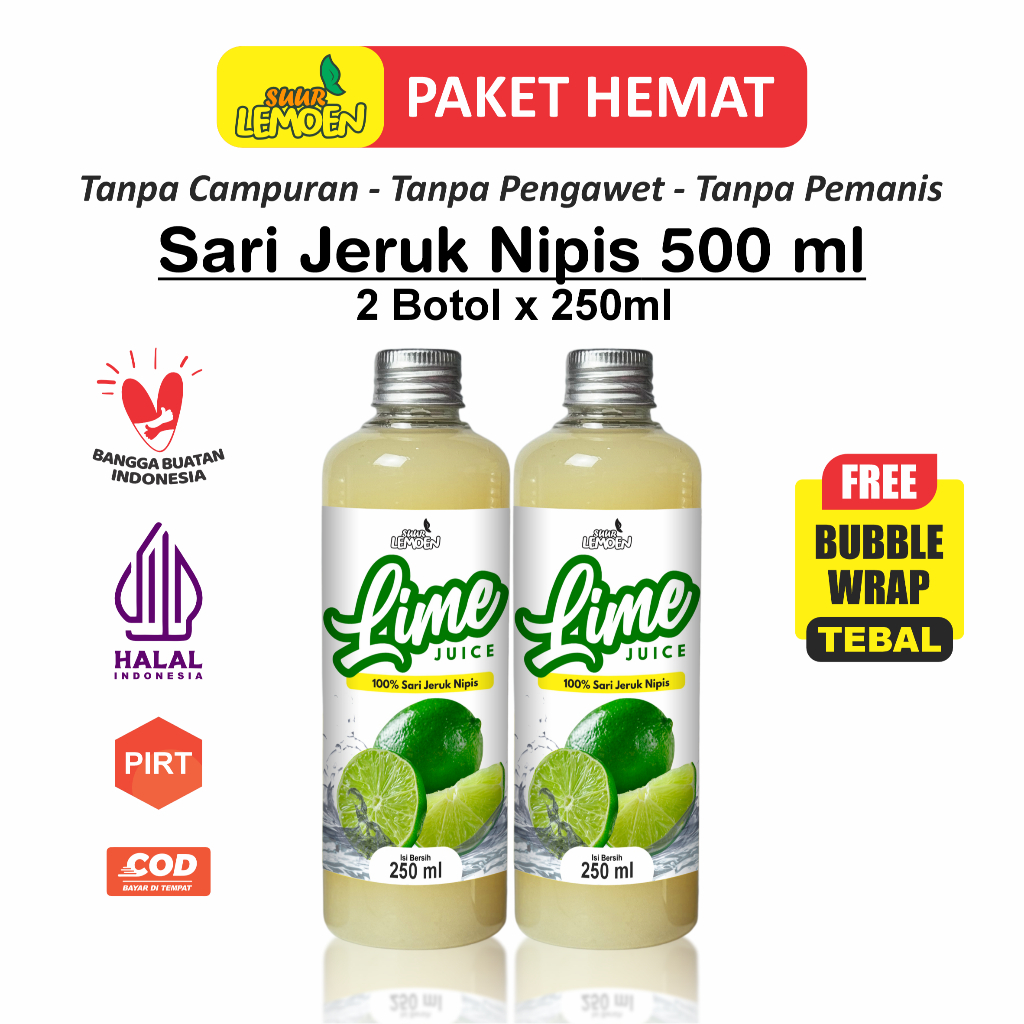 

Suur Lemoen - Sari Jeruk Nipis Murni / Pure Lime Juice 500ml - HS