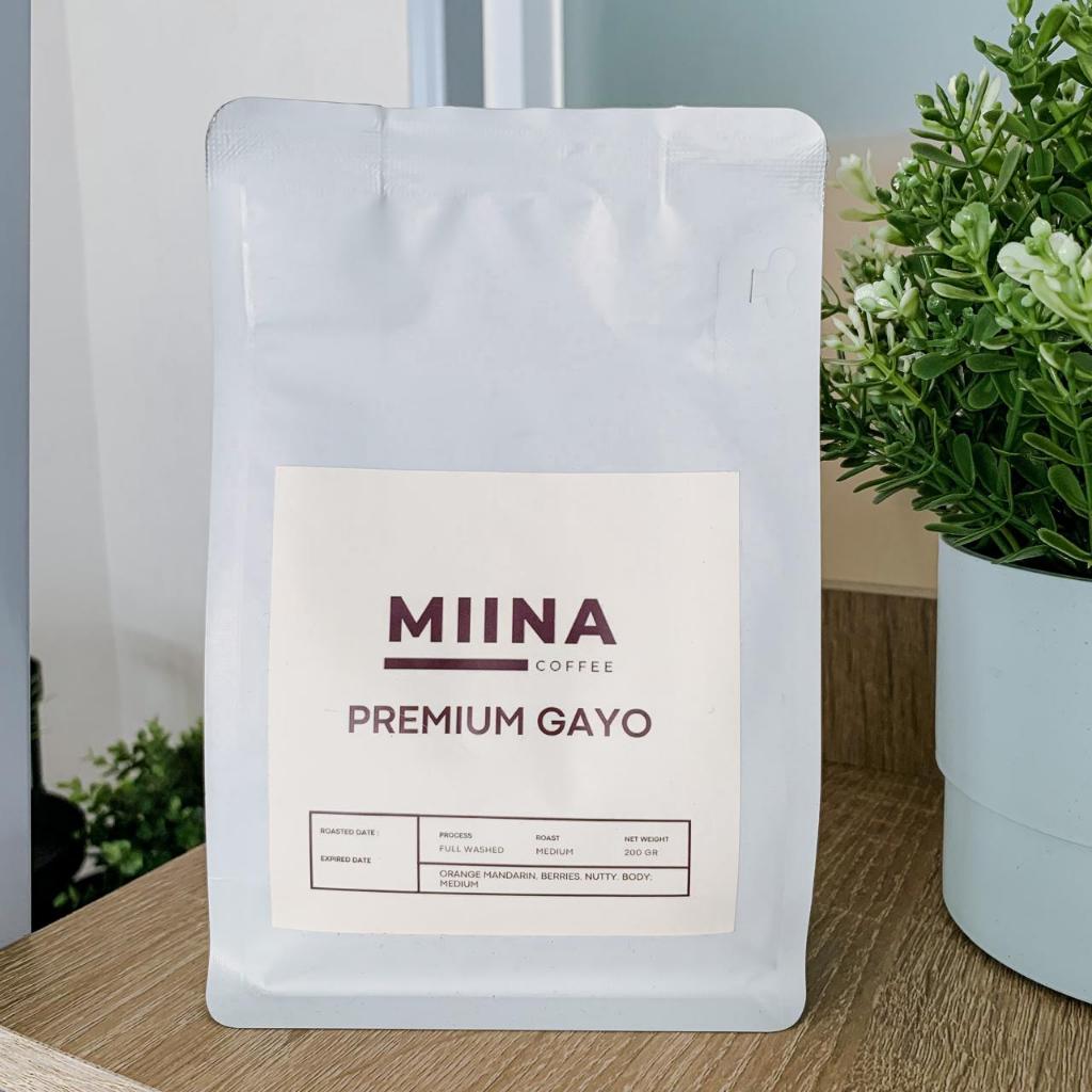 

Miina Coffee Biji Kopi 1 Kg Spesial Gayo Premium Roasted Beans