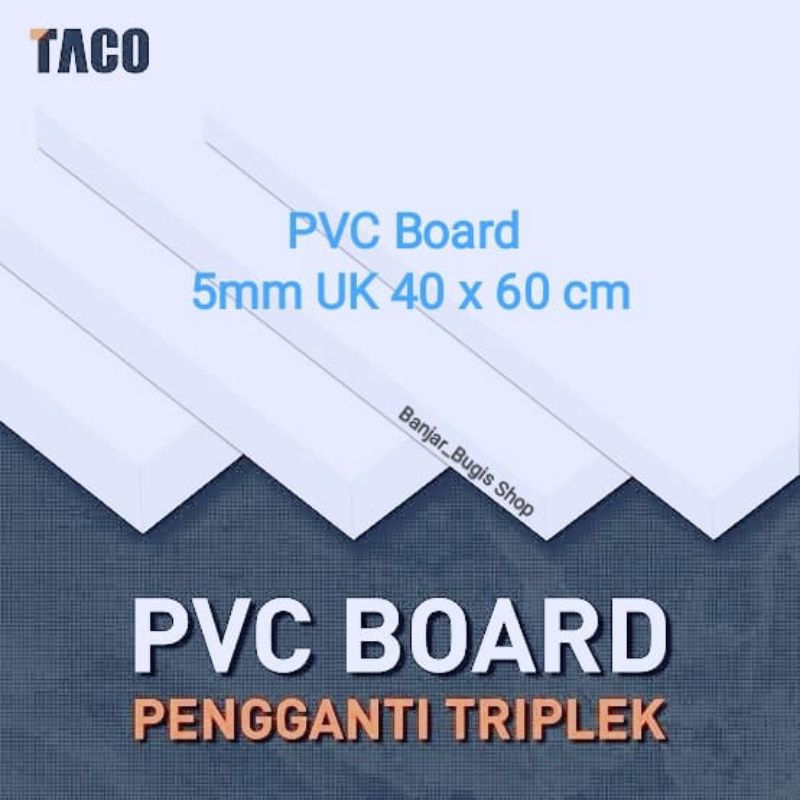 PVC Board | PVC Foam Board | Papan PVC 5mm ukuran 40 x 60 cm