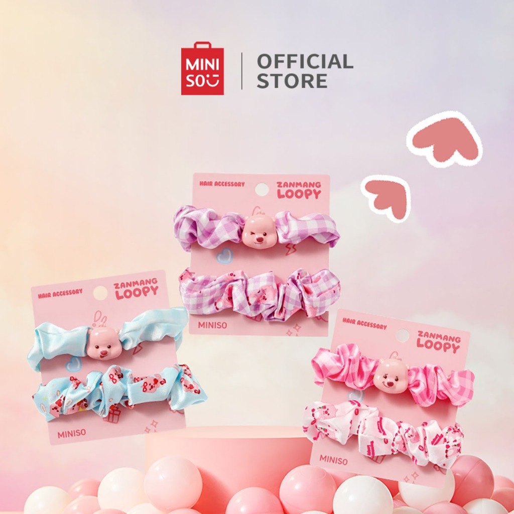 Miniso x ZANMANG Loopy Collection Hair Ties Set Aksesoris Rambut Mode Ikat Rambut Cocok Untuk Dewasa