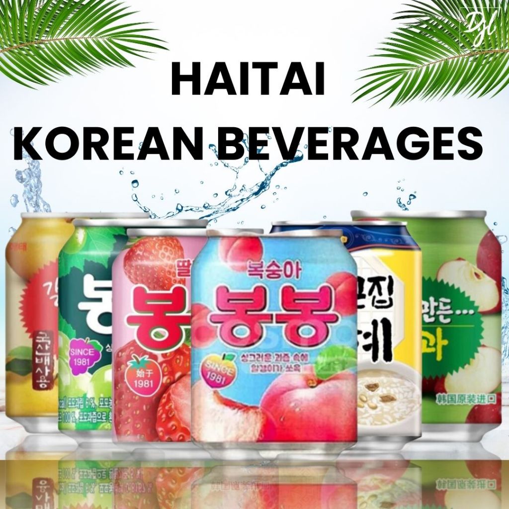 

HAITAI Korean Baverage 238 ml Minuman Korea Rasa Sari Buah 1 Kaleng