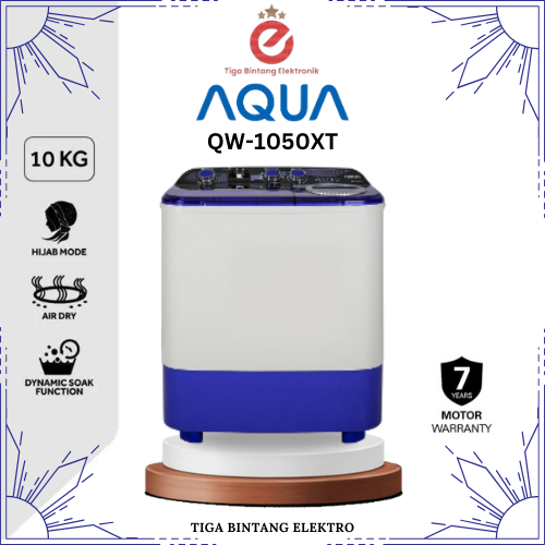 MESIN CUCI 2 TABUNG 10KG AQUA QW-1050XT