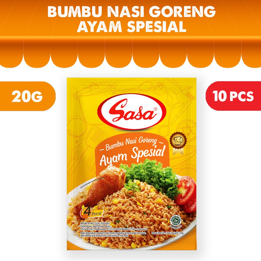 

Sasa Bumbu Nasi Goreng Ayam Spesial 20gr - 10pcs