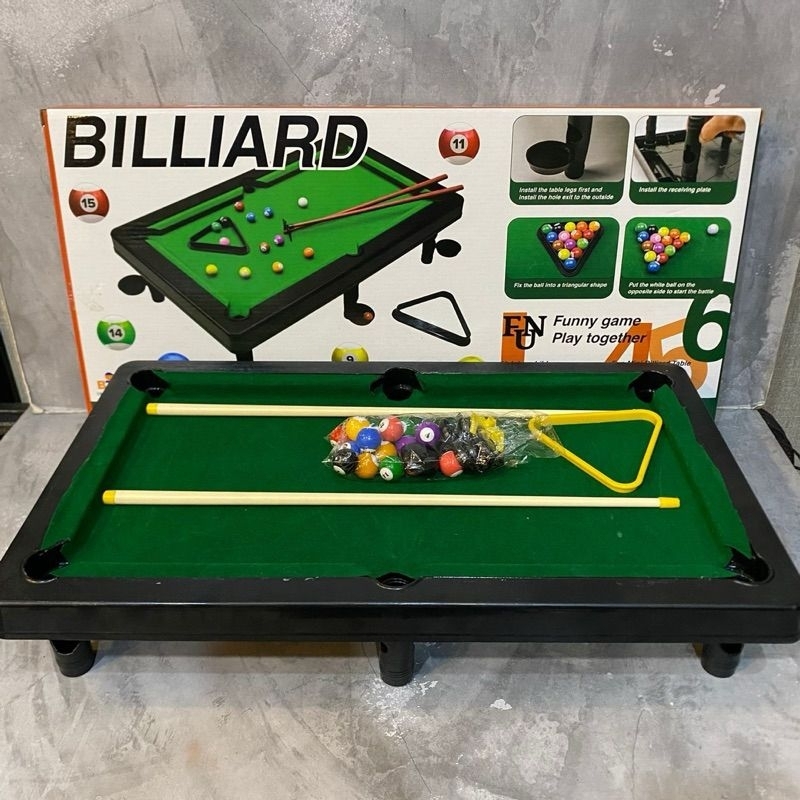 [Grosir] Mainan meja billiar billiard biliat set dos mini portable bts 1806 - 2024A