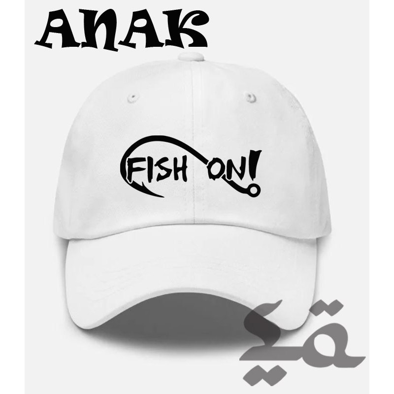 Topi Anak baseball sport fishing fish on 2